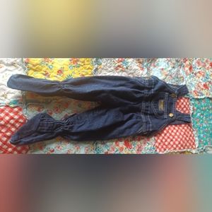 Vintage Oshkosh B'Gosh 3-6 Mo Blue Denim Footed Overalls Union Made U.S.A.